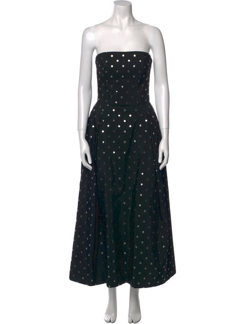 Rasario Polka Dot Print Midi Length Dress