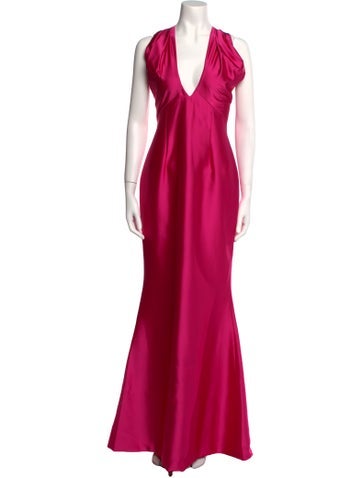 Rasario Dresses V-Neck Long Dress Us6, Fr38 | M