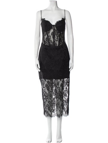 Rasario Dresses Lace Pattern Long Dress Us12, Fr44 | XL