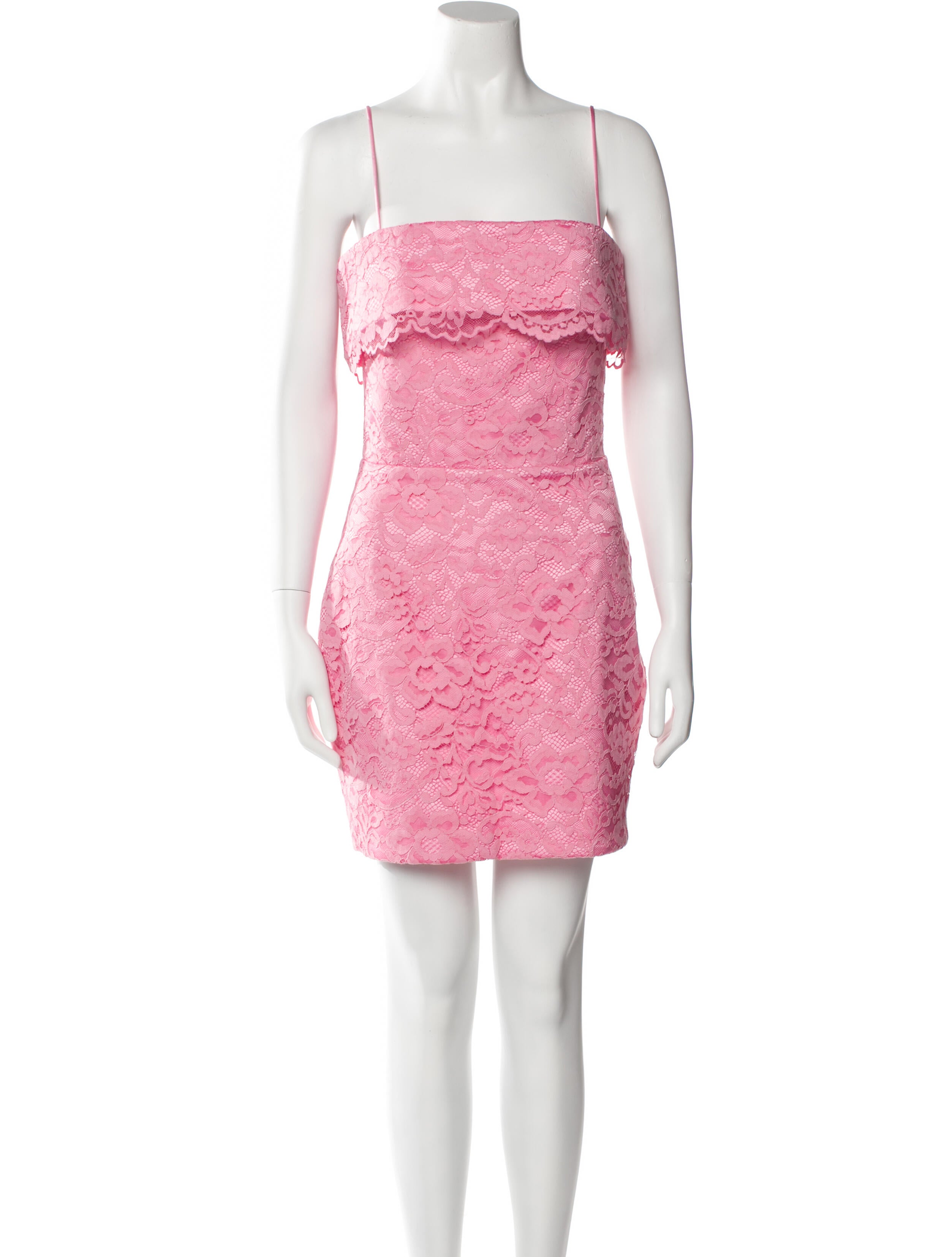 Rasario Lace Pattern Mini Dress