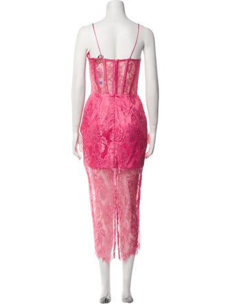 Rasario Lace Pattern Long Dress