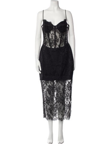 Rasario Dresses Lace Pattern Long Dress Us10, Fr42 | L