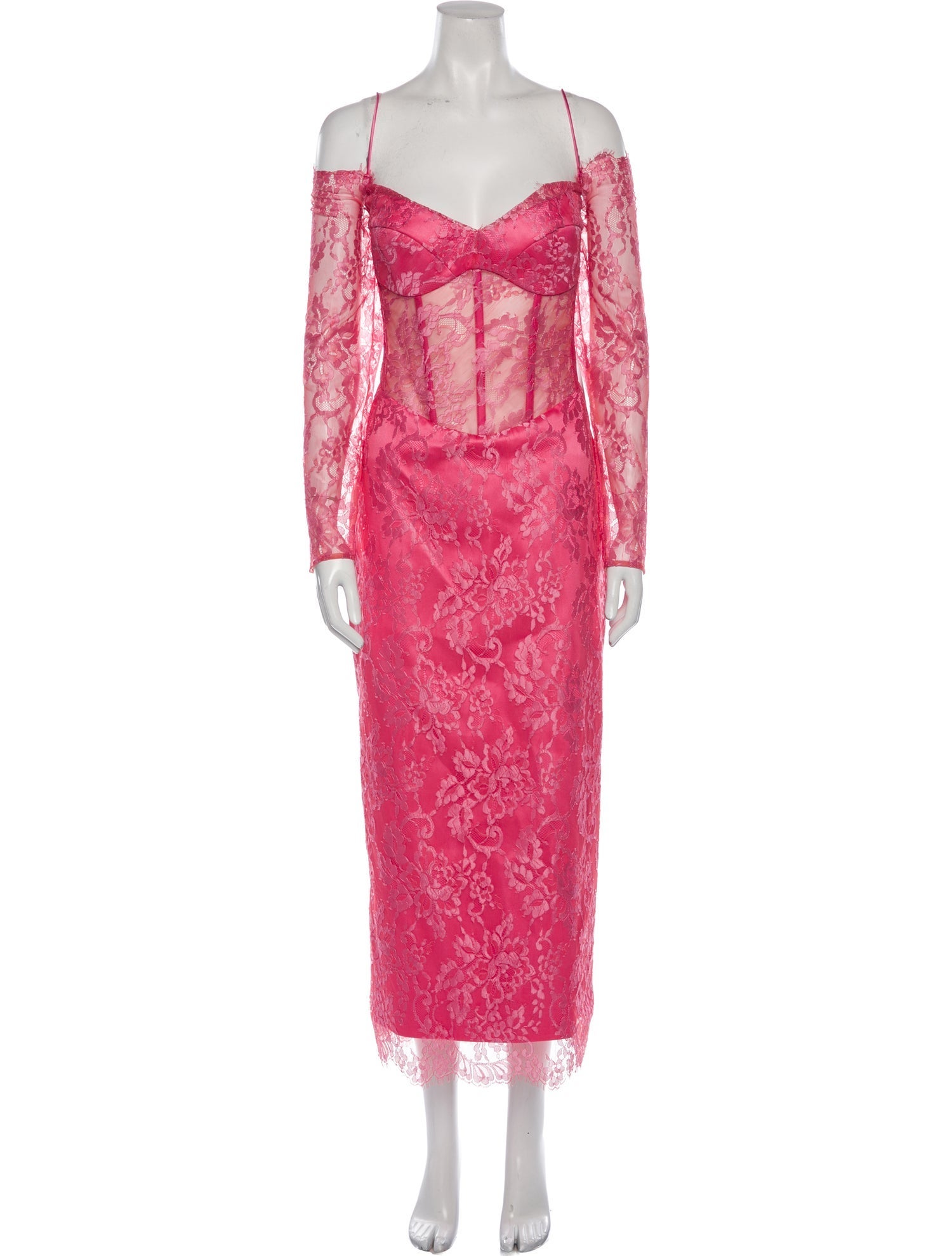 Rasario Lace Pattern Long Dress w/ Tags