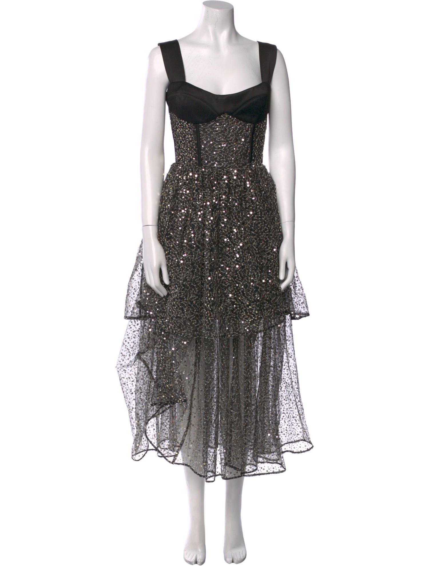 Rasario Lace Pattern Long Dress