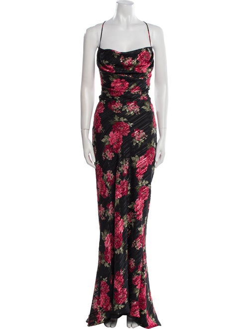 Rasario Floral Print Long Dress