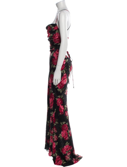 Rasario Floral Print Long Dress