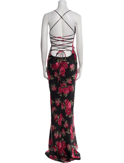 Rasario Floral Print Long Dress