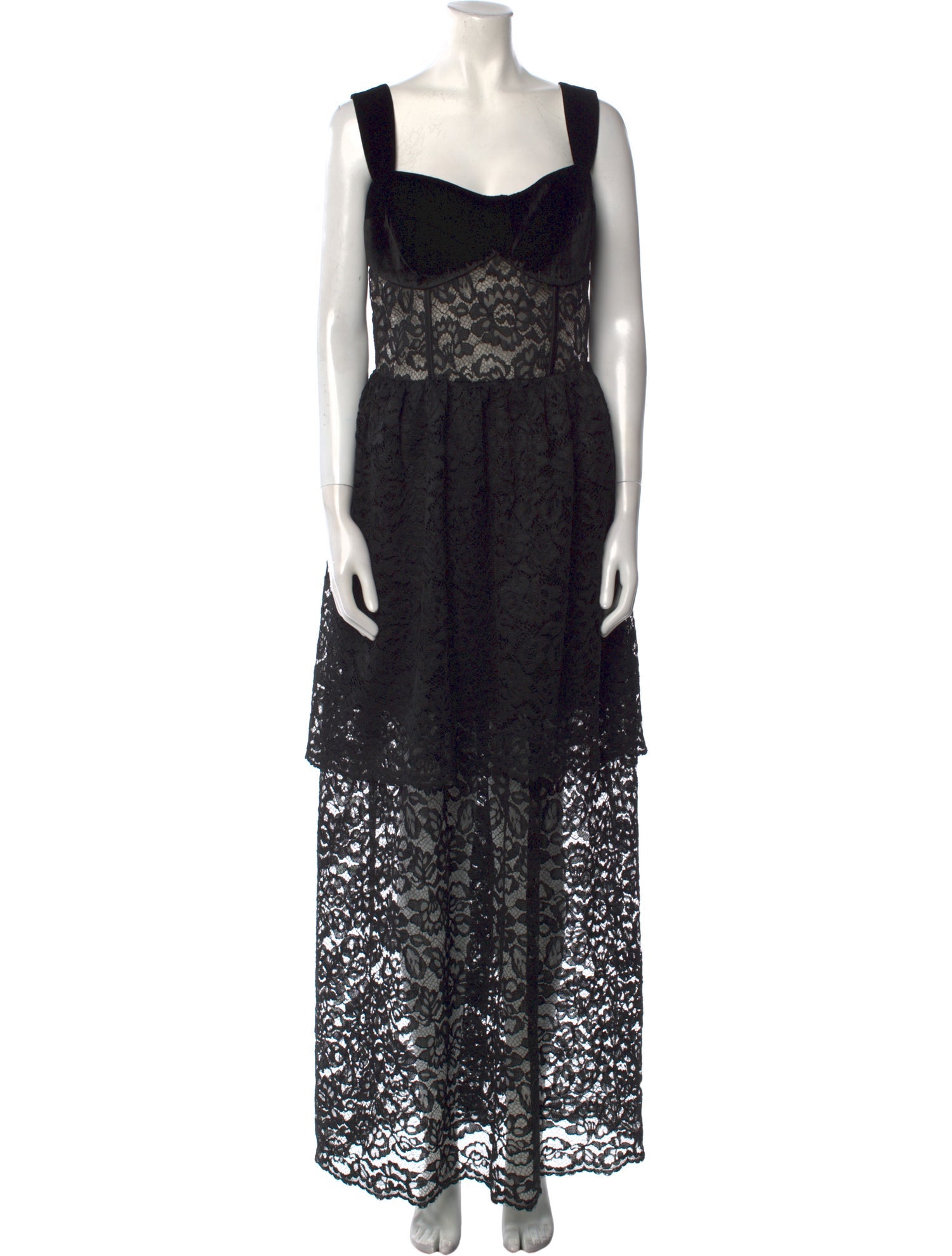 Rasario Lace Pattern Long Dress w/ Tags