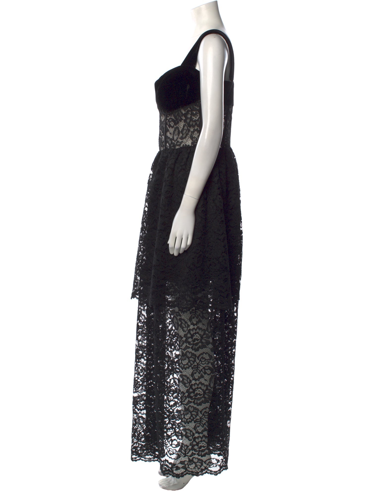 Rasario Lace Pattern Long Dress w/ Tags