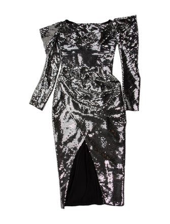 Rasario Cowl Neck Midi Length Dress