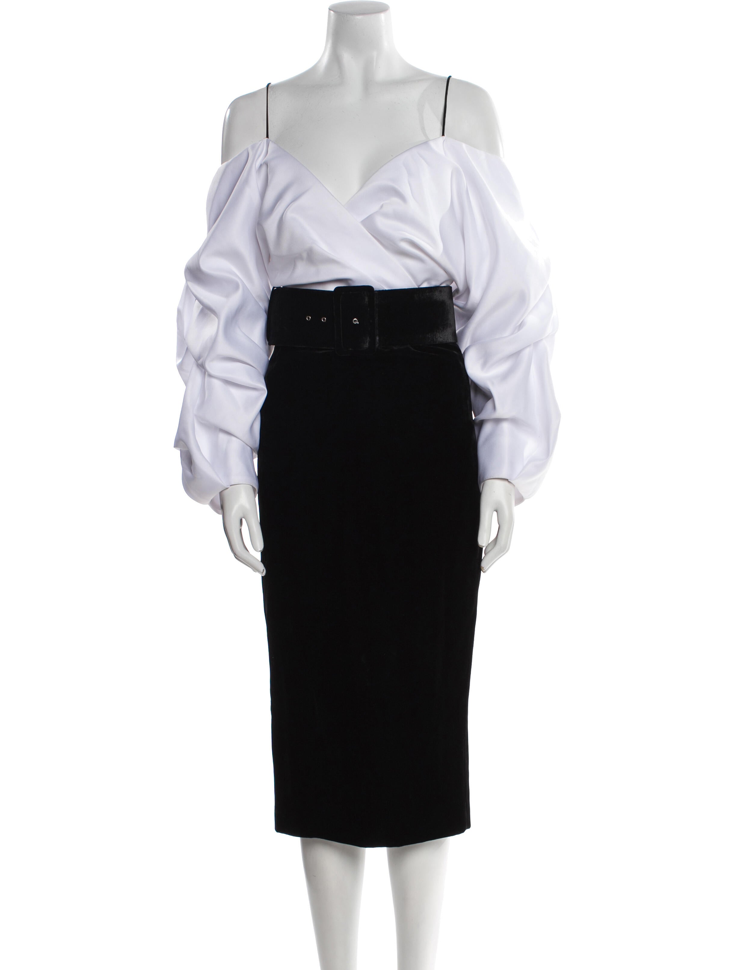 Rasario Off-The-Shoulder Midi Length Dress