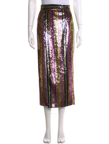 Pre-owned Rasario Midi Length Skirt In Purple