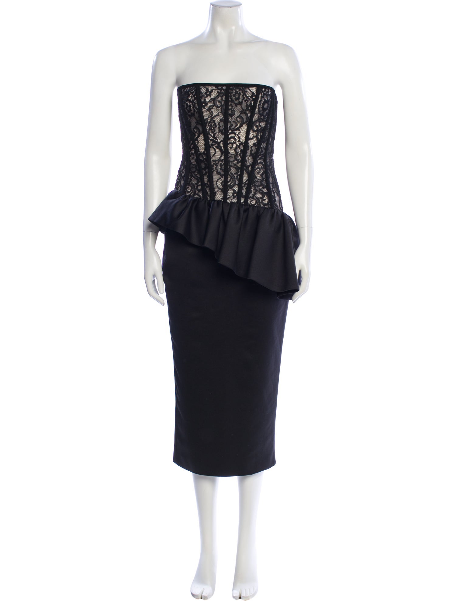 Rasario Strapless Midi Length Dress w/ Tags - Black Dresses, Clothing -  RSRIO21998 | The RealReal