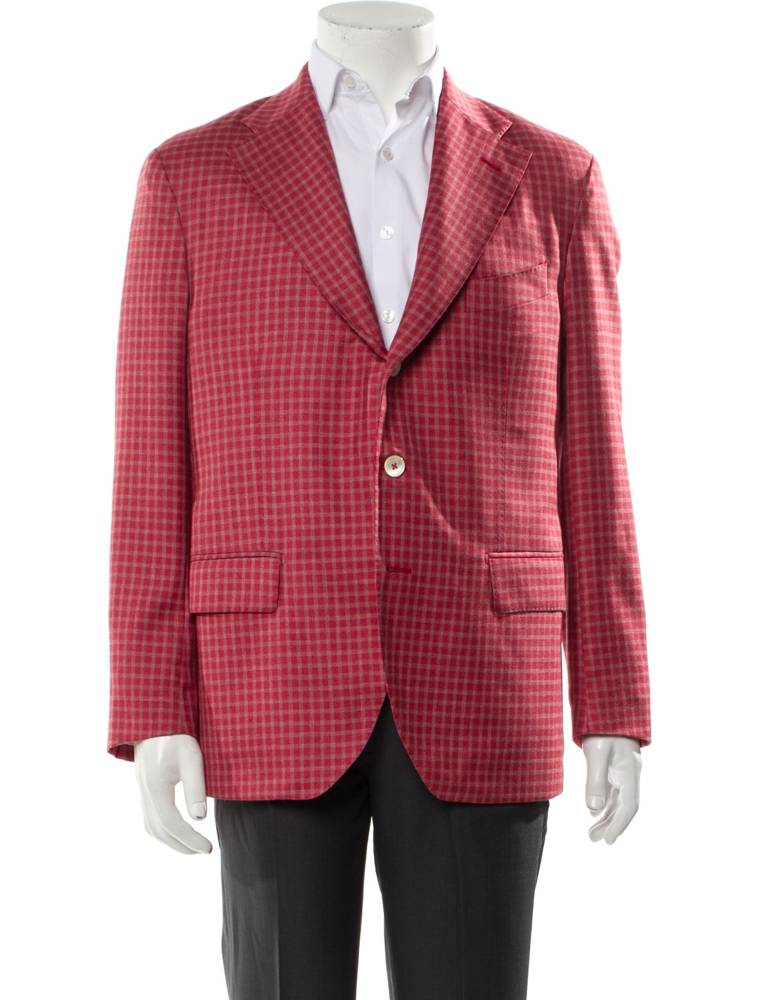 Sartoria Rossi Wool Plaid Print Blazer