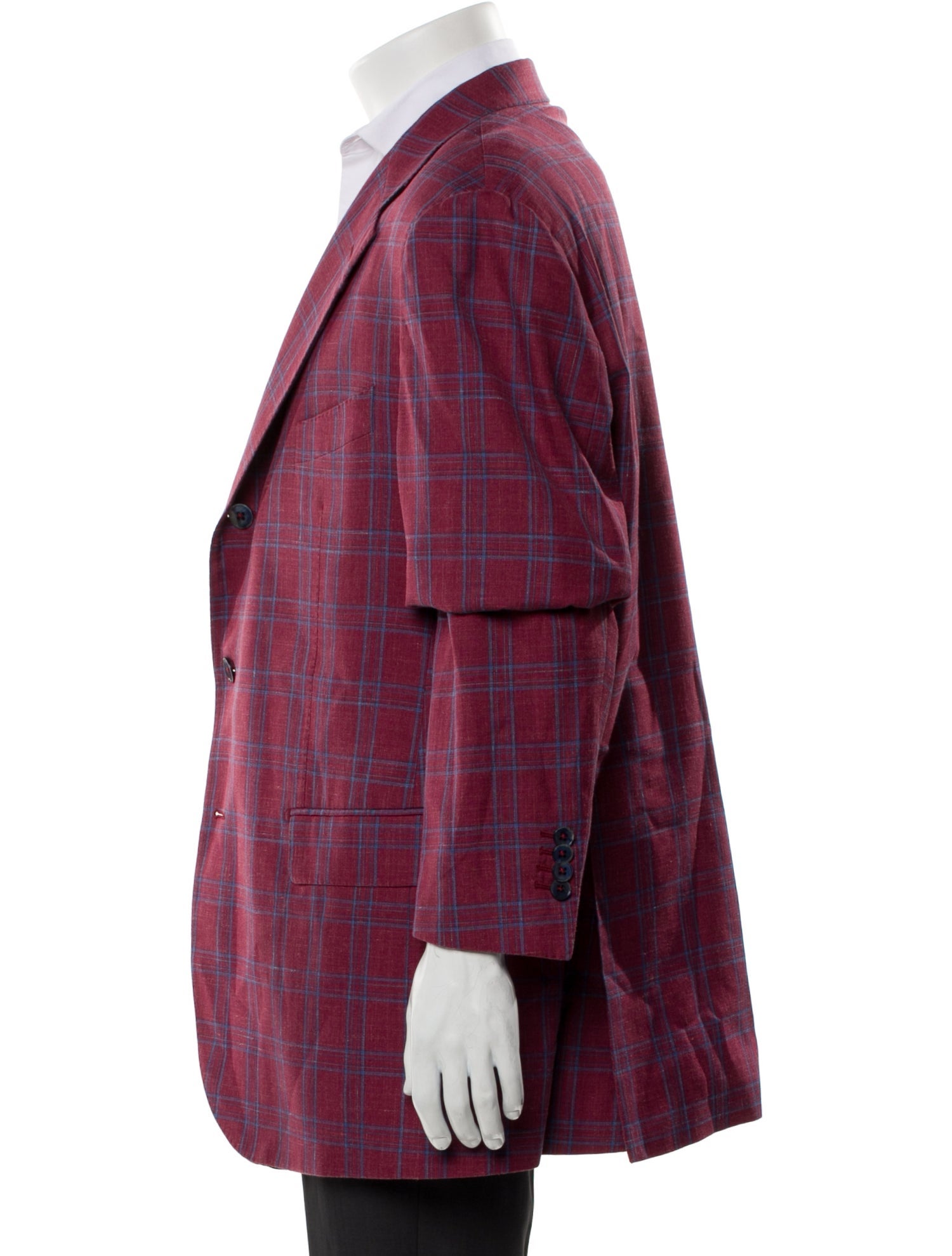Sartoria Rossi Wool Plaid Print Blazer