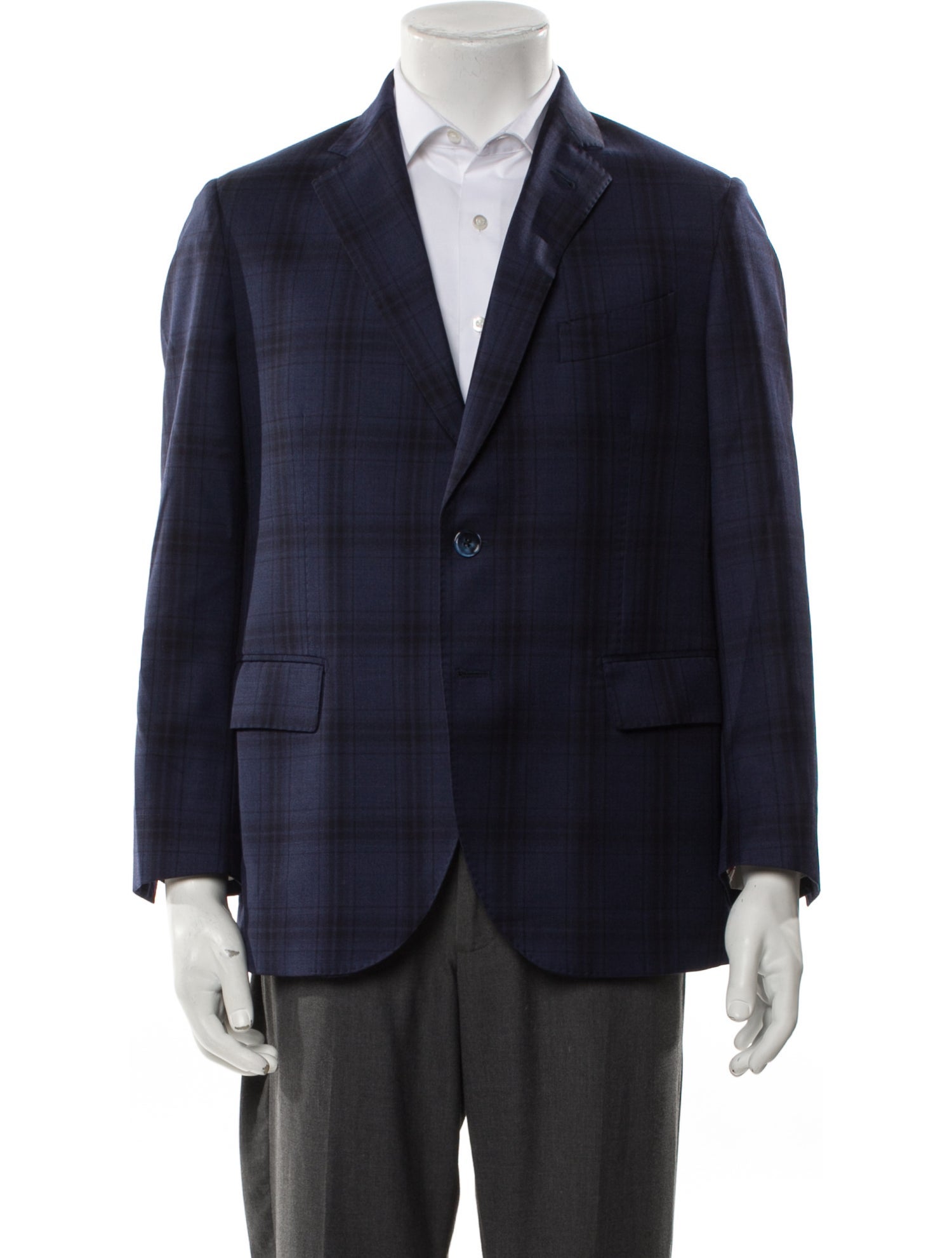 Sartoria Rossi Plaid Print Cutout Accent Blazer