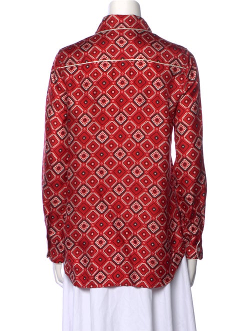 F.R.S. For Restless Sleepers Silk Printed Button-Up Top