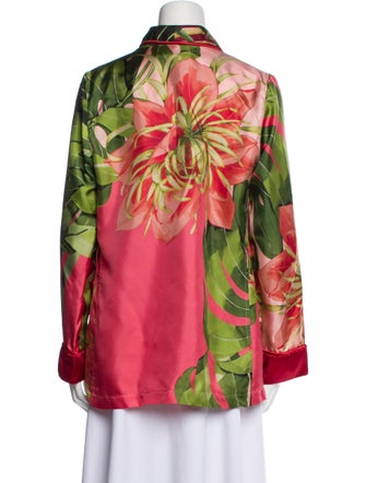 F.R.S. For Restless Sleepers Silk Floral Print Pajama Top