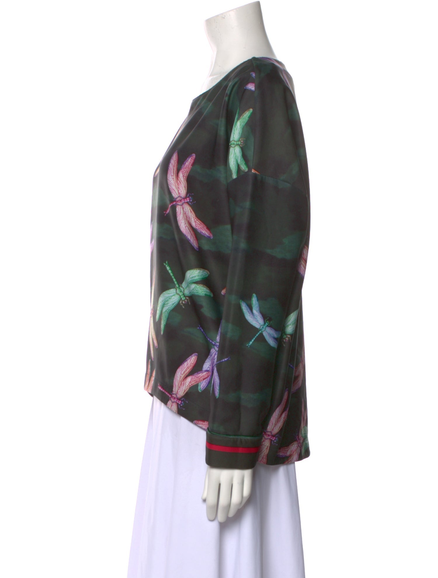 F.R.S. For Restless Sleepers Printed Bateau Neckline Blouse