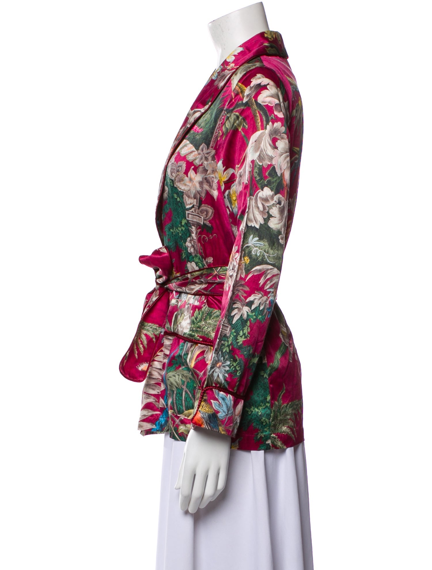 F.R.S. For Restless Sleepers Floral Print Braided Accents Robe