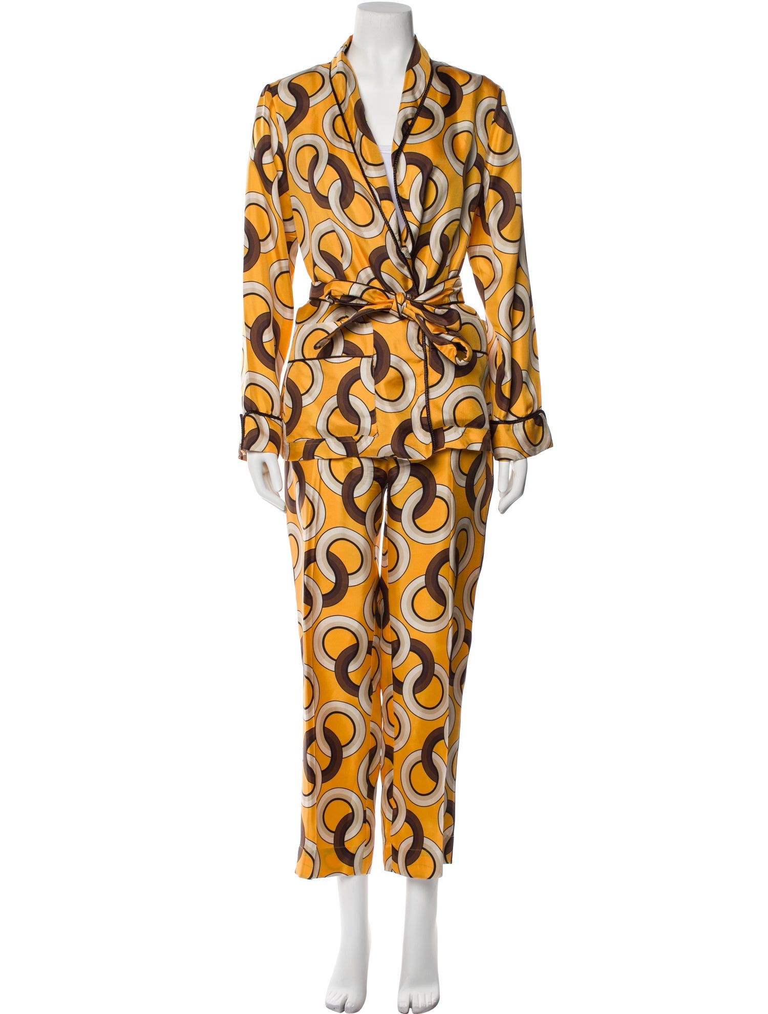 F.R.S. For Restless Sleepers Silk Printed Pajamas