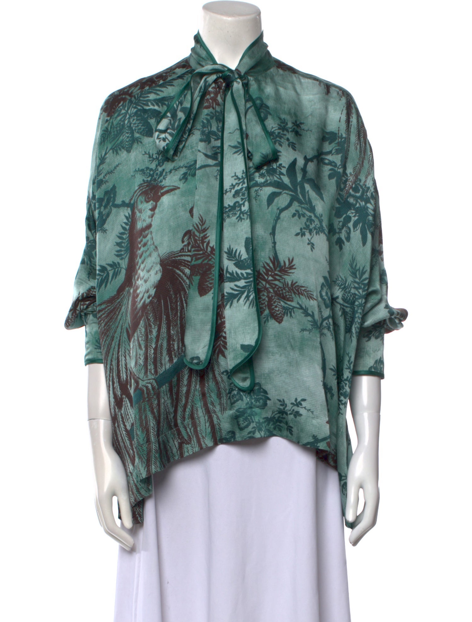 F.R.S. For Restless Sleepers Printed Mock Neck Blouse