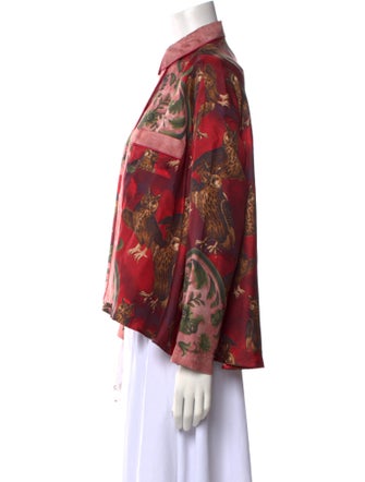 F.R.S. For Restless Sleepers Silk Floral Print Button-Up Top