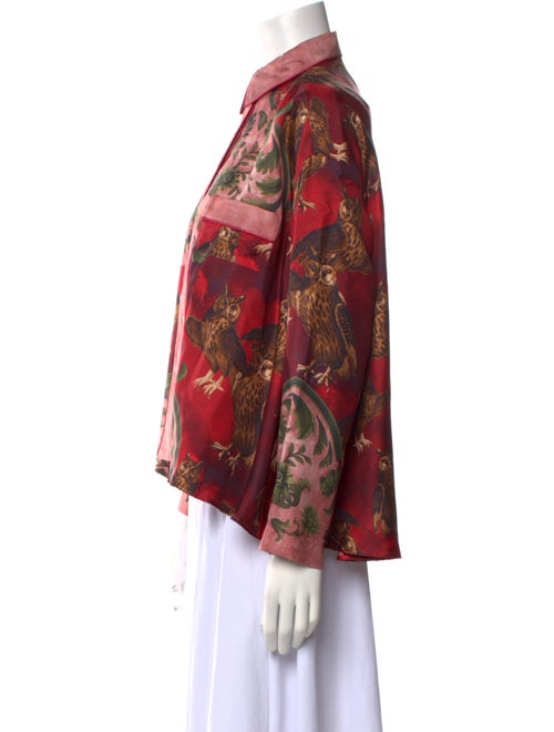 F.R.S. For Restless Sleepers Silk Floral Print Button-Up Top