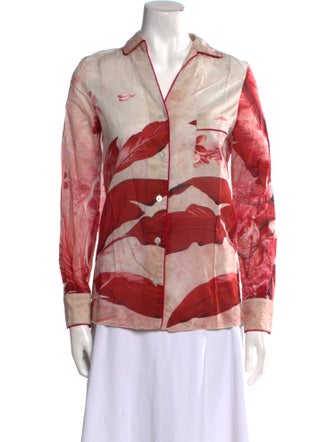 F.R.S. For Restless Sleepers Printed Long Sleeve Button-Up Top