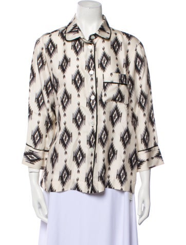 F.r.s. For Restless Sleepers Loungewear Silk Printed Pajamas L