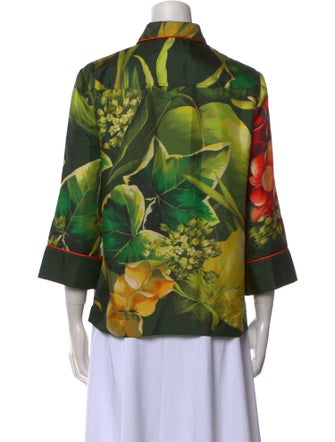 F.R.S. For Restless Sleepers Silk Printed Button-Up Top