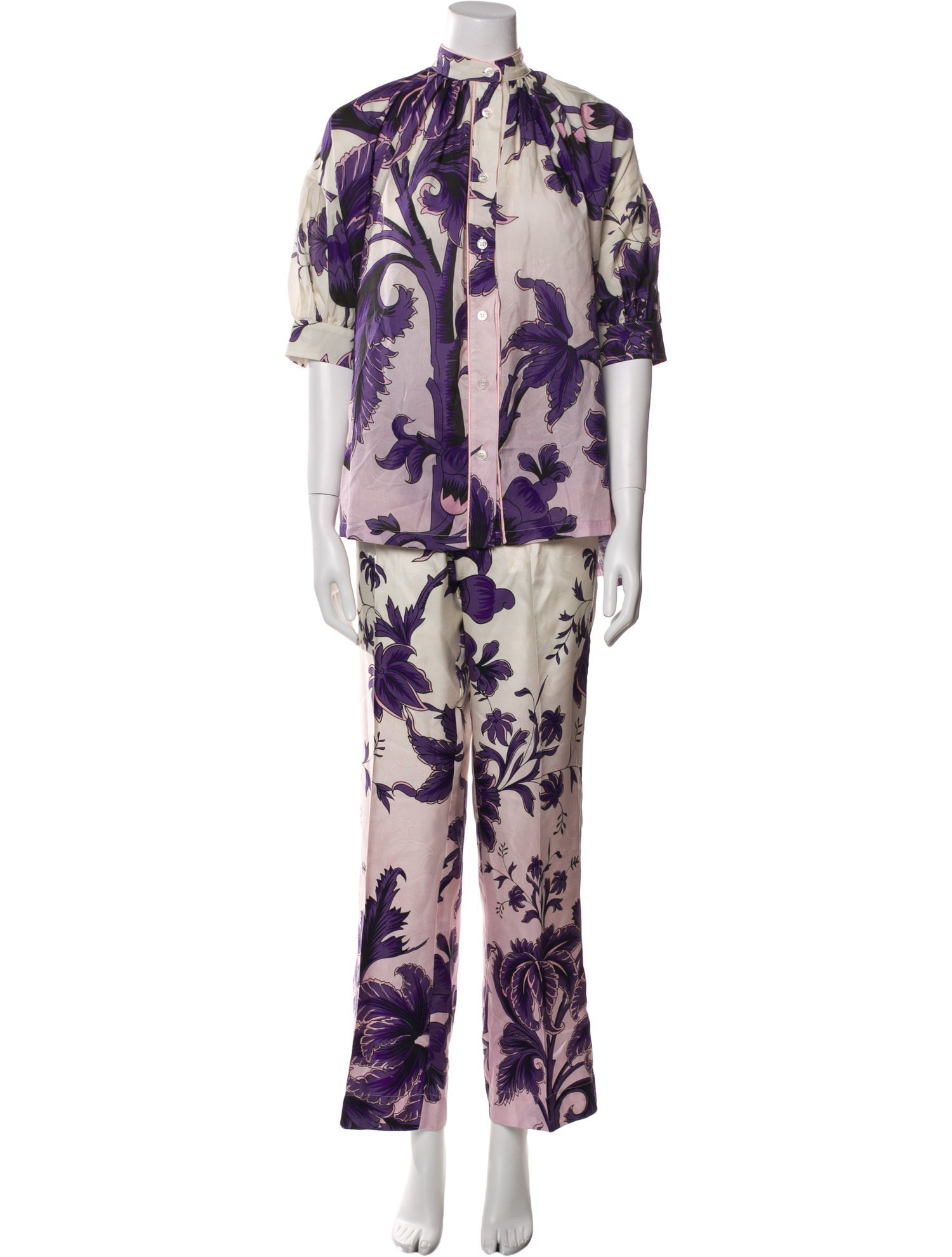 F.R.S. For Restless Sleepers Printed Ruffle Embellishment Pant Set