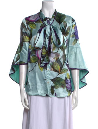 F.R.S. For Restless Sleepers Floral Print Three-Quarter Sleeve Blouse