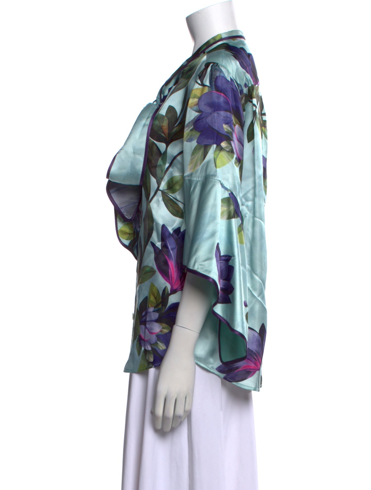 F.R.S. For Restless Sleepers Floral Print Three-Quarter Sleeve Blouse