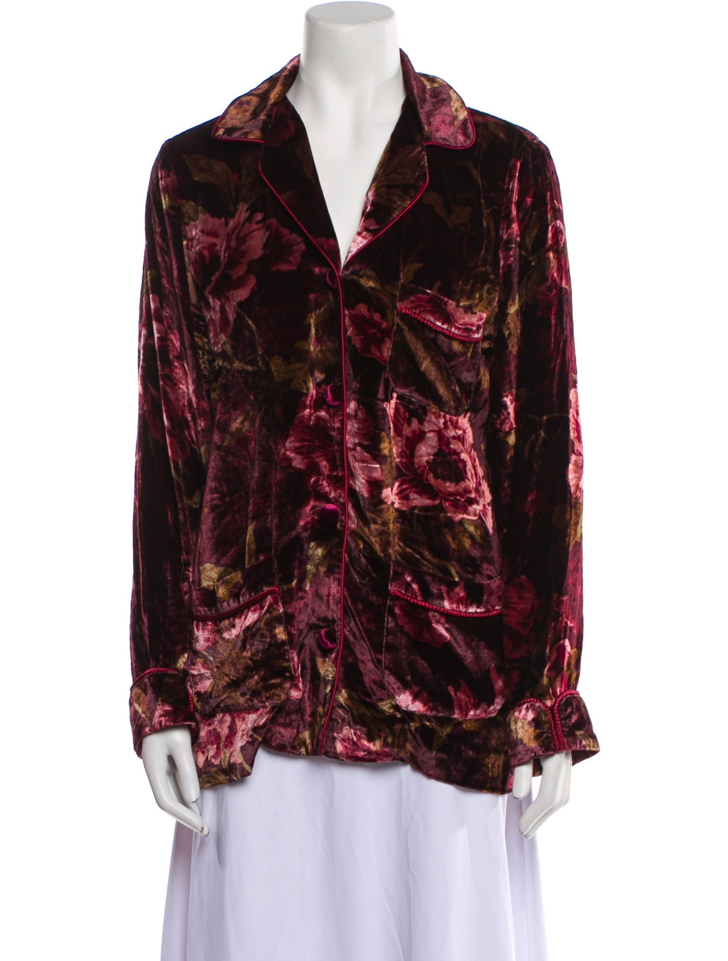 F.R.S. For Restless Sleepers Floral Print Long Sleeve Blouse