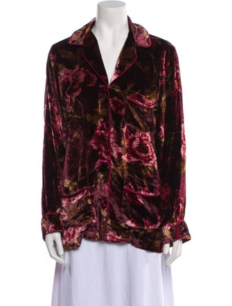 F.R.S. For Restless Sleepers Floral Print Long Sleeve Blouse
