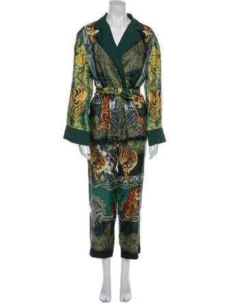 F.R.S. For Restless Sleepers Silk Printed Pant Set