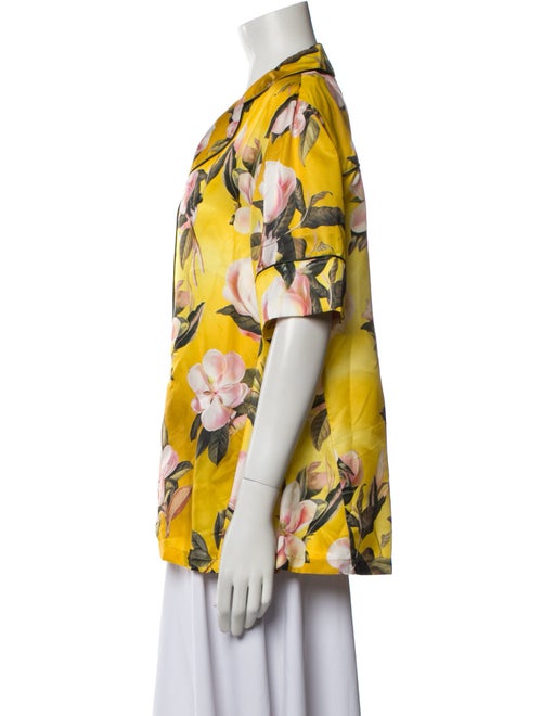 F.R.S. For Restless Sleepers Floral Print Short Sleeve Blouse