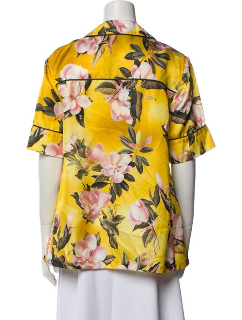 F.R.S. For Restless Sleepers Floral Print Short Sleeve Blouse