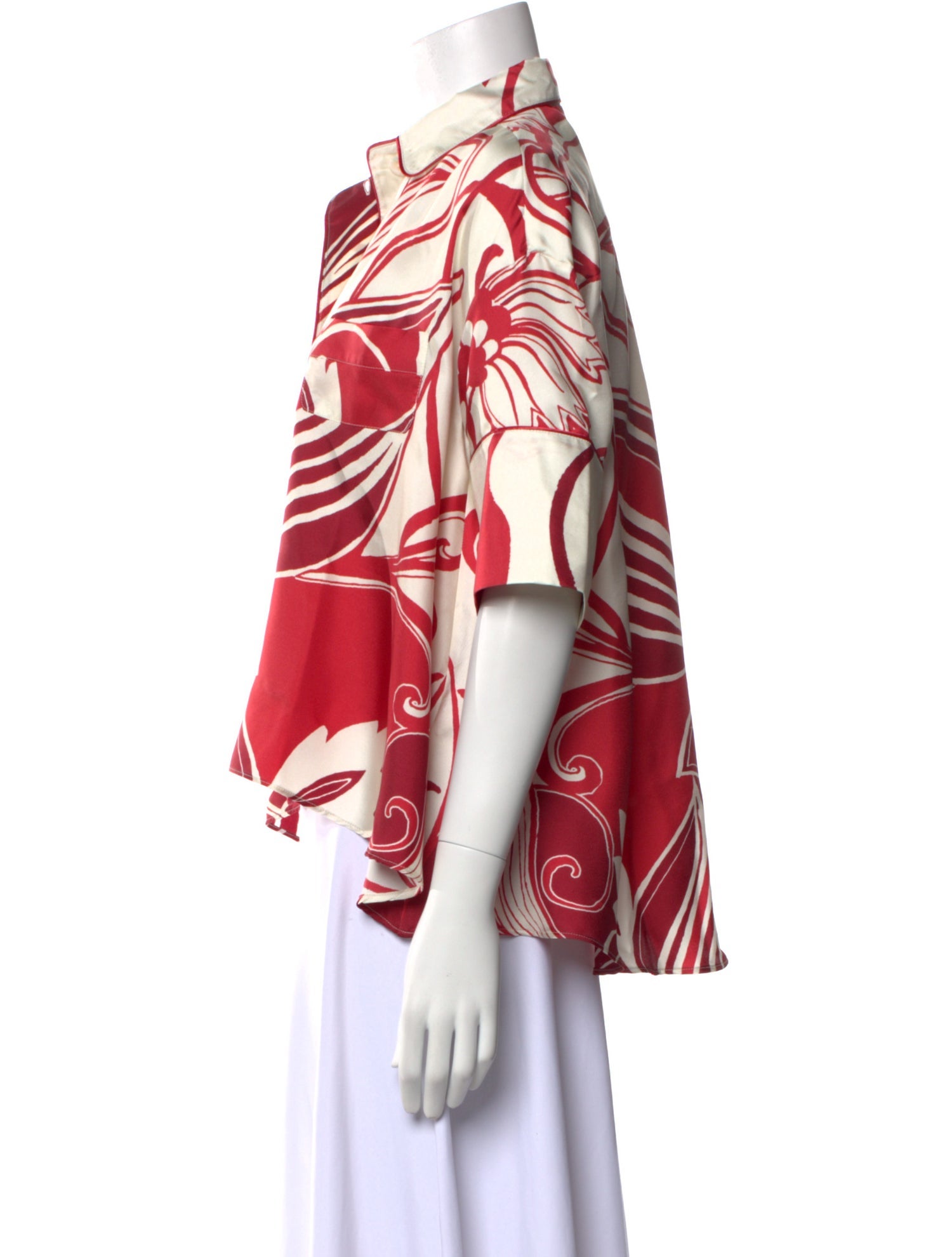 F.R.S. For Restless Sleepers Silk Printed Button-Up Top w/ Tags