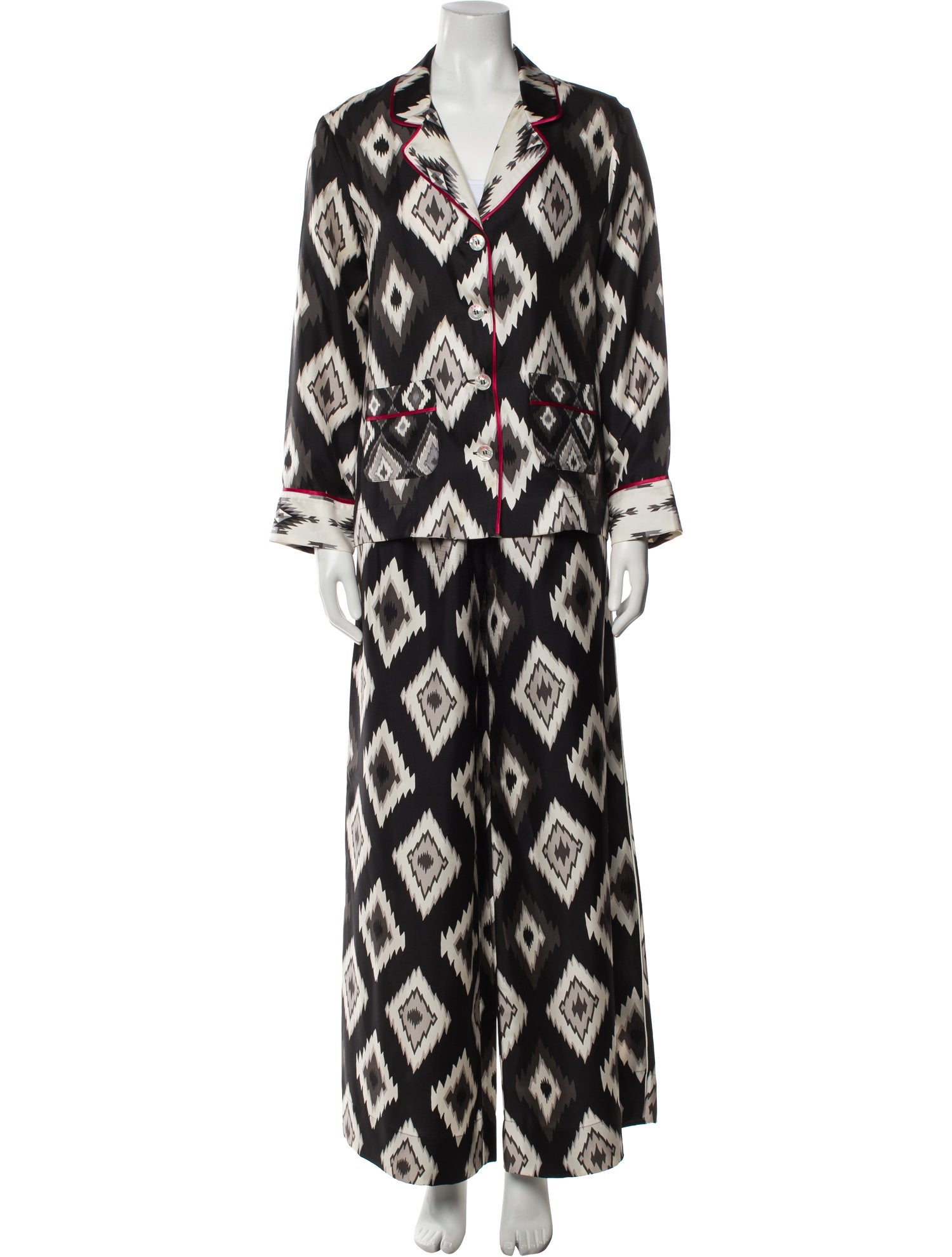 F.R.S. For Restless Sleepers Silk Printed Pajamas