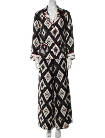 F.R.S. For Restless Sleepers Silk Printed Pajamas