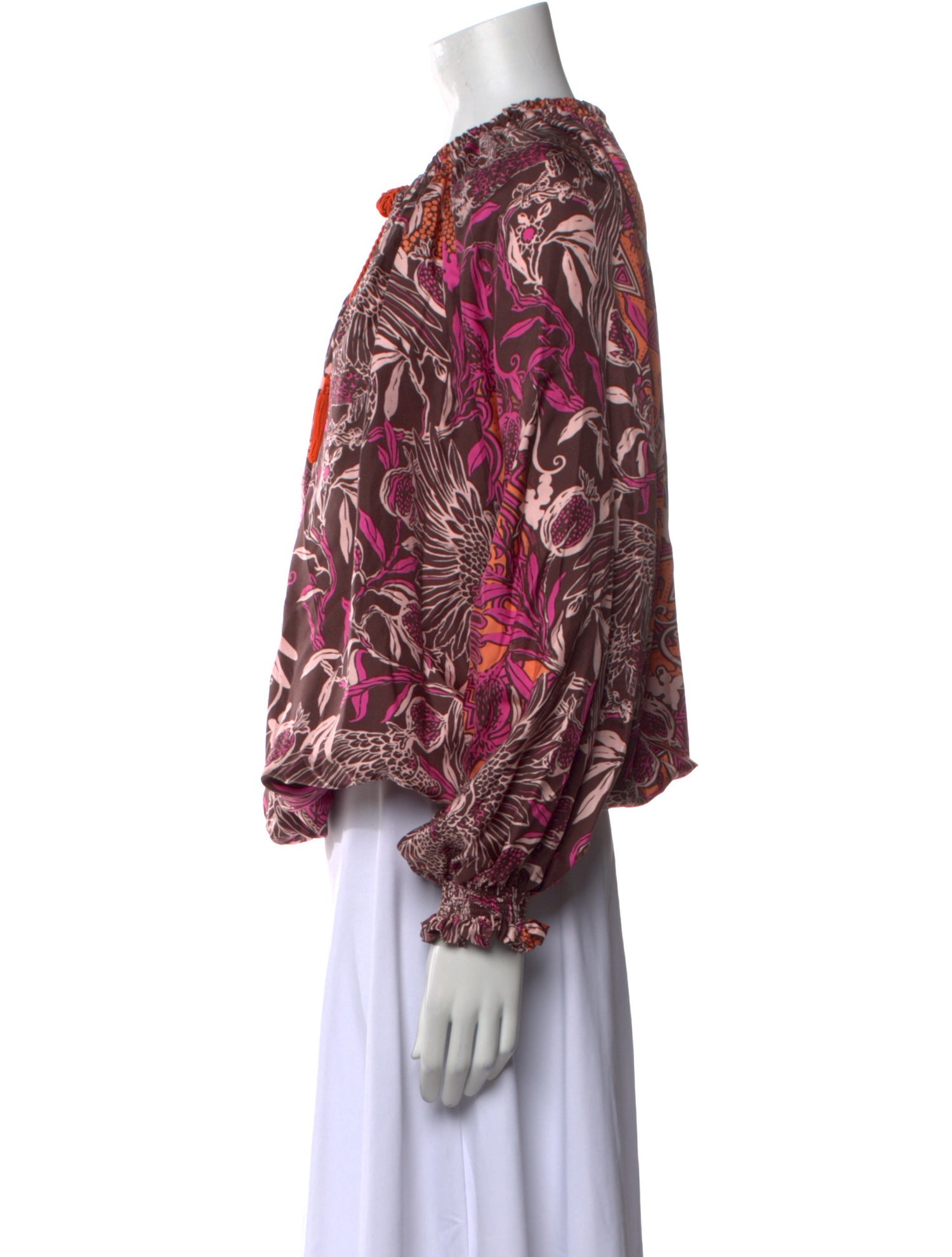 F.R.S. For Restless Sleepers Silk Floral Print Blouse