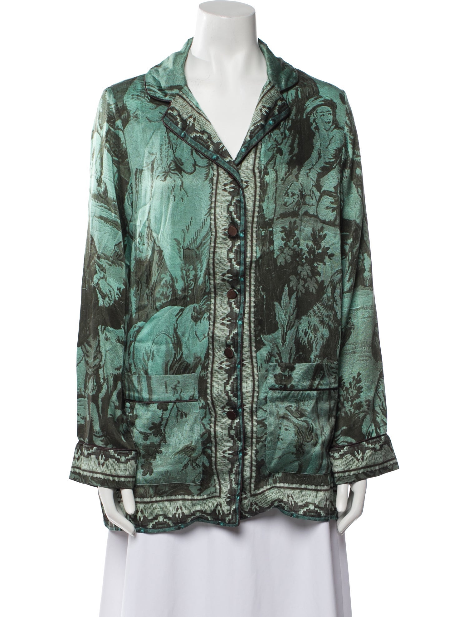 F.R.S. For Restless Sleepers Silk Printed Pajamas