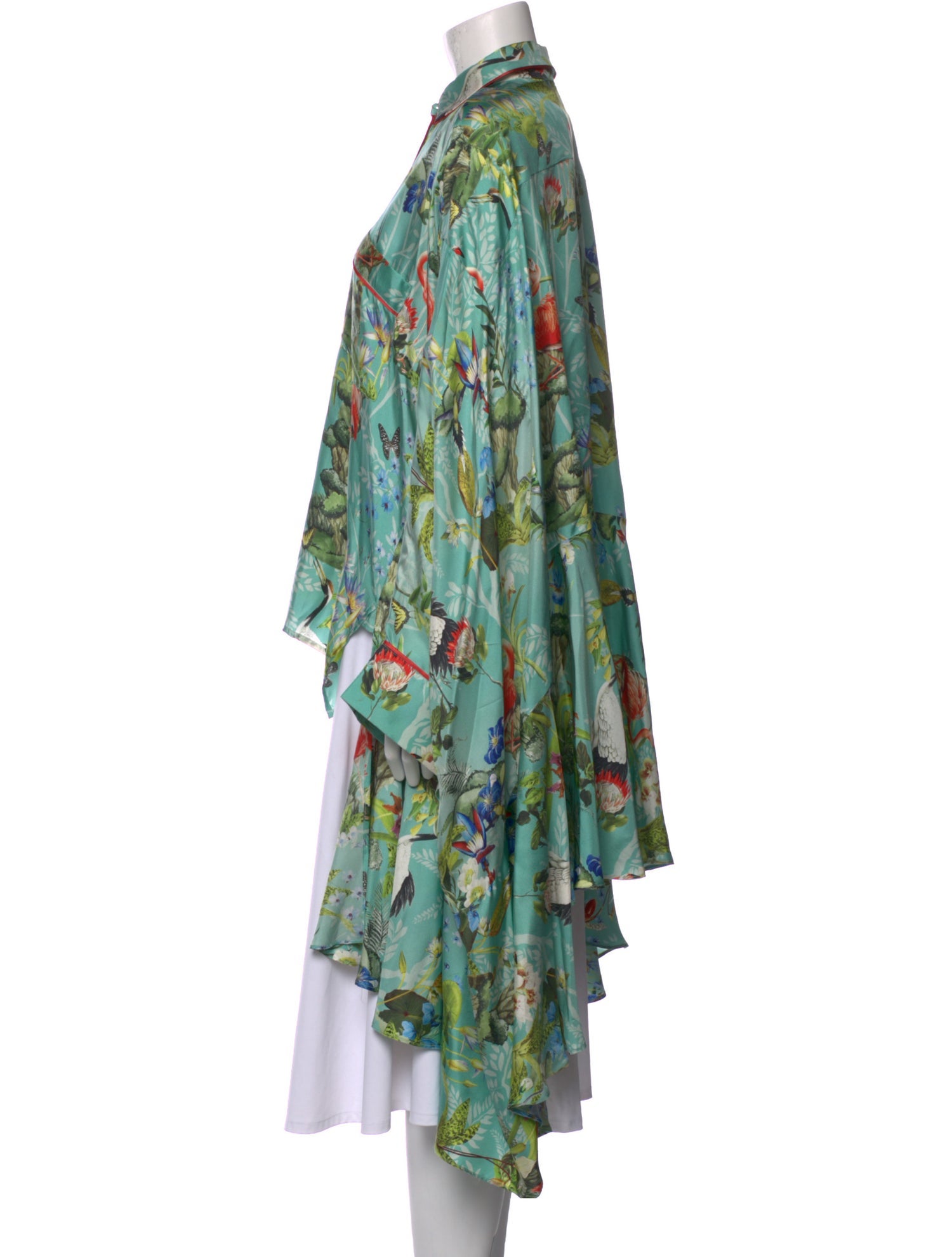 F.R.S. For Restless Sleepers Silk Floral Print Button-Up Top