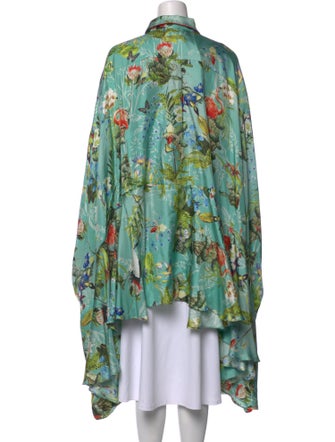 F.R.S. For Restless Sleepers Silk Floral Print Button-Up Top