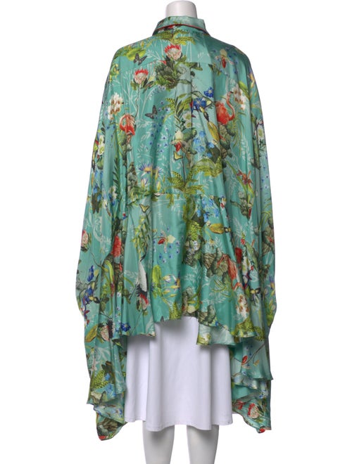 F.R.S. For Restless Sleepers Silk Floral Print Button-Up Top