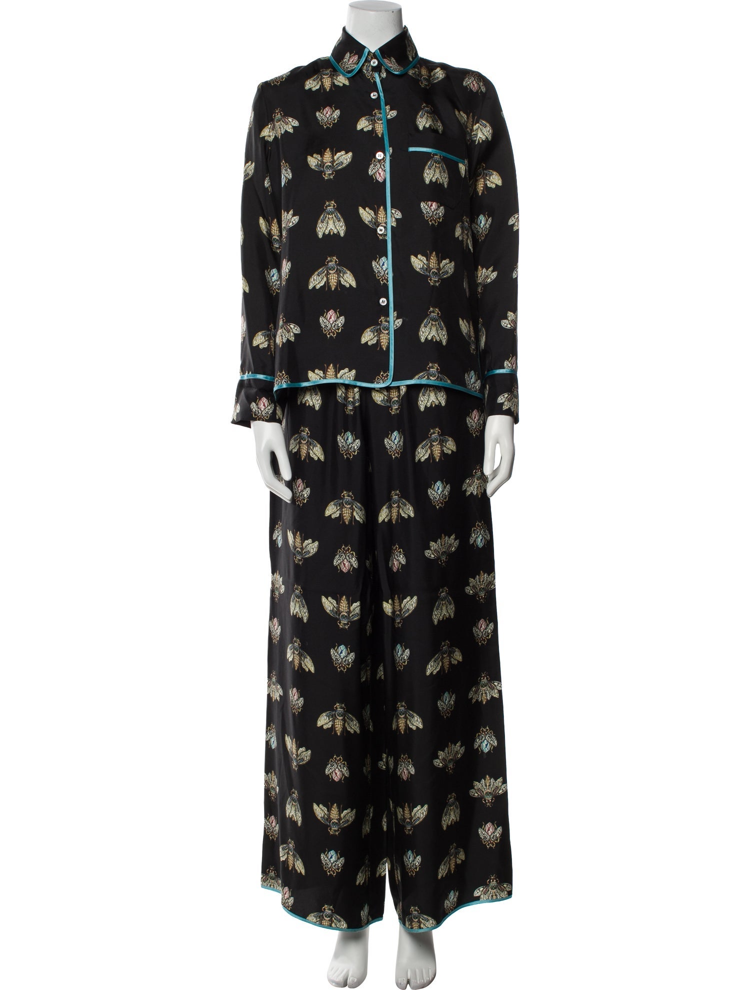 F.R.S. For Restless Sleepers Silk Printed Pajamas