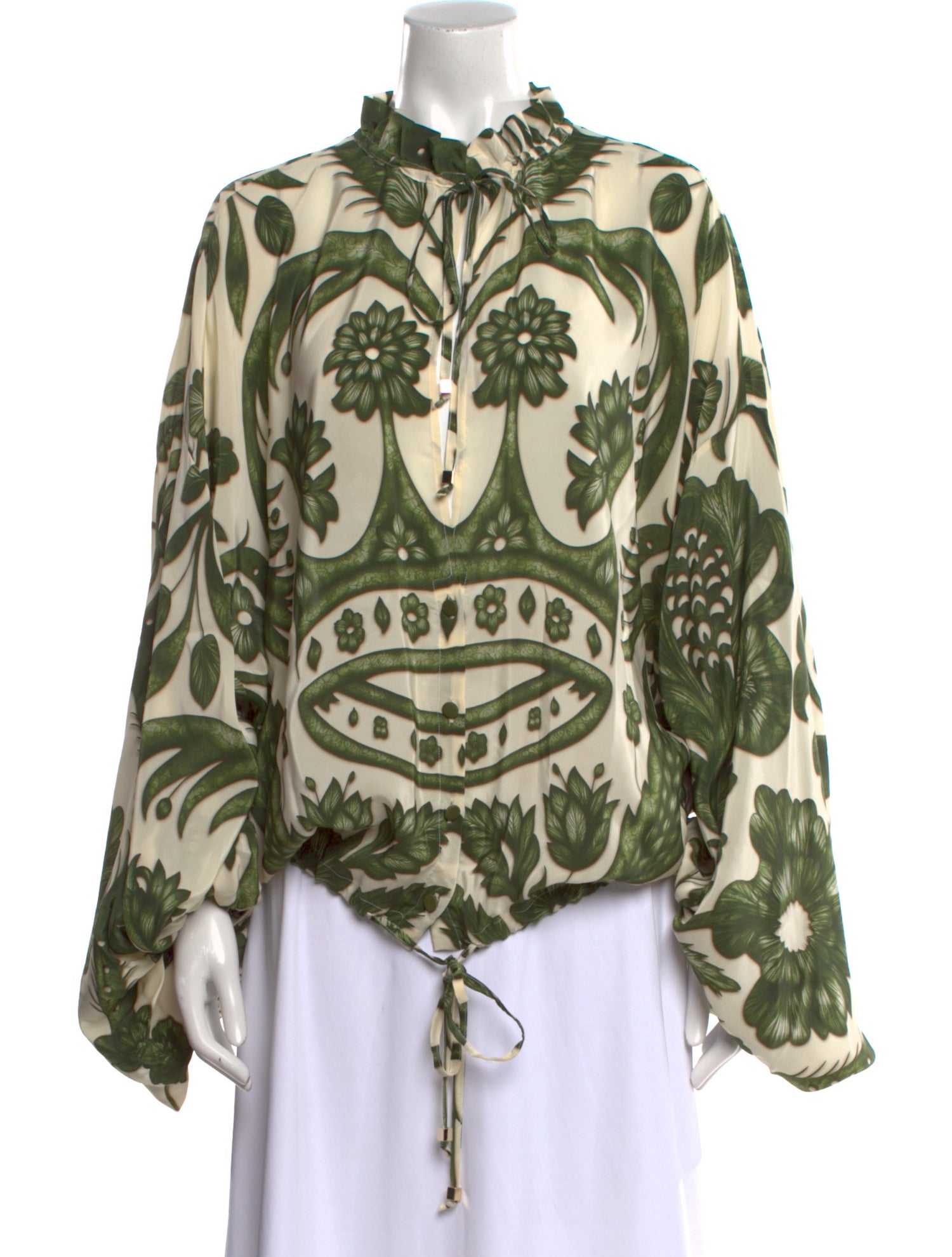 F.R.S. For Restless Sleepers Floral Print Mock Neck Blouse w/ Tags