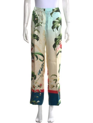 Pre-owned F.r.s For Restless Sleepers Silk Wide Leg Pants W/ Tags In Green